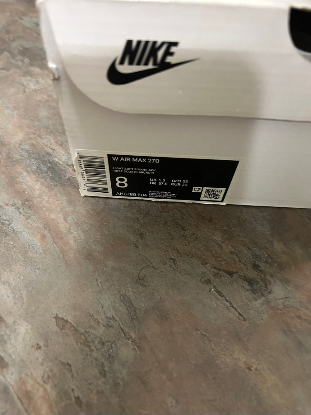 Women’s Ladies Nike Air270 Light Pink Running Sneakers Size 8 EUC with Box - Picture 2 of 16